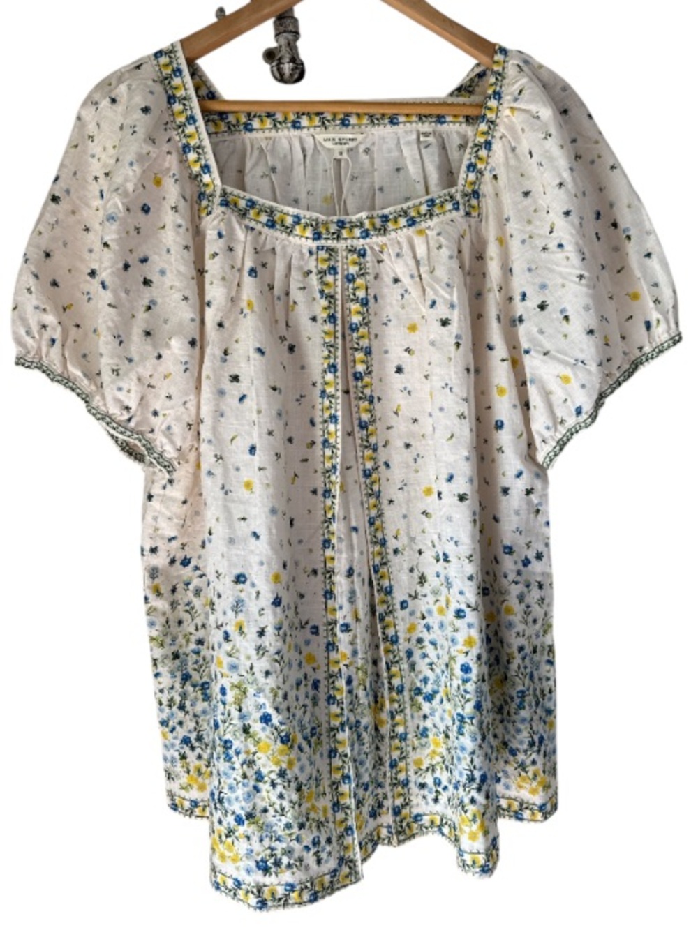 Max Studio Floral Peasant blouse 1x